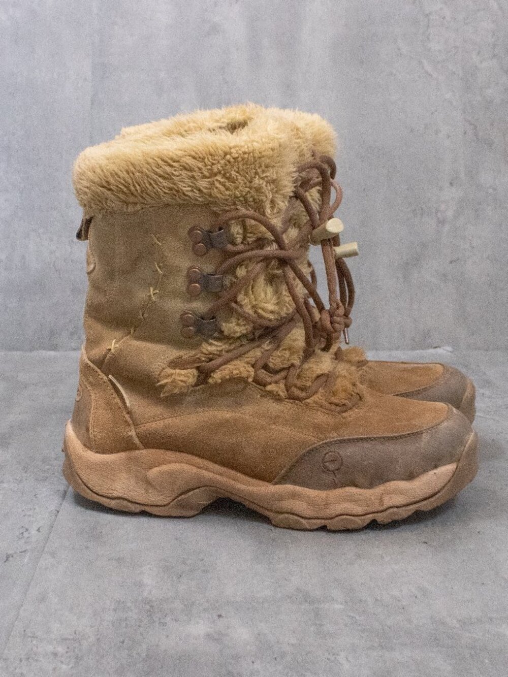 00's Hi-Tech Brown Faux Fur Hi-Tec St Moritz 200 Winter Boots Faux Fur